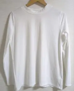 新品未使用　HK WORKS LONDON リブ編み長袖Tシャツ LL ホワイト