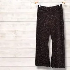 【セレクトモカ】ニットパンツ　フリーサイズ　茶色ブラウン　裏地あり　ウエストゴム