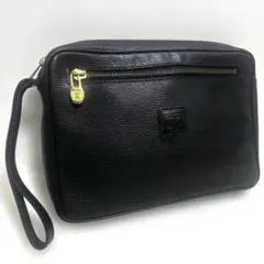 【希少】セリーヌ　クラッチバッグ　セカンドバッグ　トリオンフ　ブラック　レザー