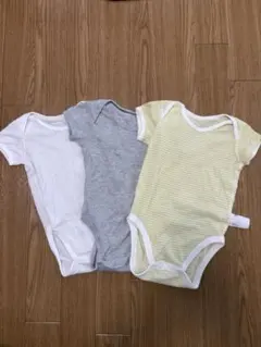 UNIQLOコットンメッシュボディースーツ3枚セット70cm