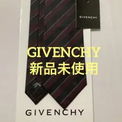 ジバンシー GIVENCHY ネクタイ　8cm幅　エンジ　ストライプ　ギフト23