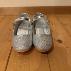 シルバー グリッター フォーマルシューズ