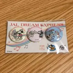 ディズニー　缶バッジ　JAL DREAM EXPRESS