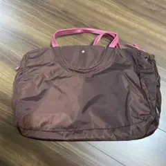brontibayparis ナイロン トートバッグ ブラウン ピンク
