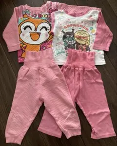 【ベビー用品】アンパンマンパジャマ　ドキンちゃん　ピンク色　2点セット