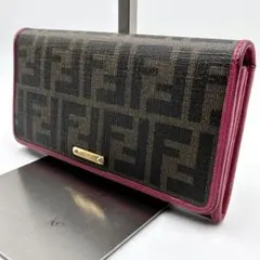 美品 FENDI フェンディ ズッカ柄 ロングウォレット 長財布 2026年最新】フェンディ Fendi ズッカ ロング ウォレット 財布 中古の
