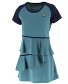 FILA フリル付きドレス 青緑色