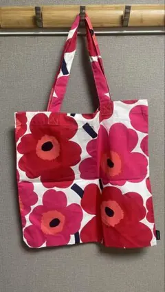marimekko フラワーパターン トートバッグ