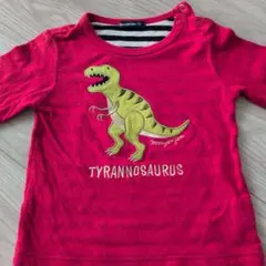 moujonjon ティラノサウルス 長袖Tシャツ 90cm 赤
