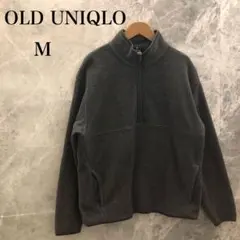 オールドユニクロ メンズ M グレー フリース ジャケット ブルゾン 古着