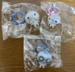 ぷくぷくあわわちゃん カプセルトイ ころんとクリアめじるしチャーム 3点セット