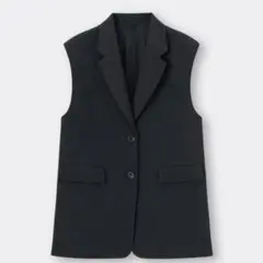 GU オーバーサイズテーラードベスト　ブラック　S