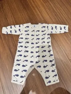Petit Bateau クジラ柄ロンパース 67cm