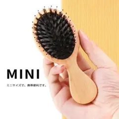 豚毛ヘアブラシミニサイズ　ヘアケアブラシ