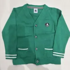 PETIT BATEAU 緑色カーディガン 24m 美品