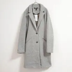 ZARA TRF ザラ チェスターコート グレー Lサイズ ロングコートのサムネイル