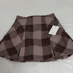 インパン裏地付きツイードチェックミニスカート tu1441 Sサイズ