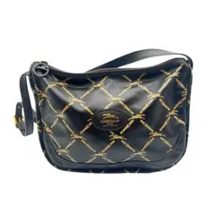 LONGCHAMP ショルダーバッグ ブラック×ゴールド 総柄のサムネイル
