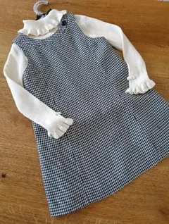 上品♡a.v.v120cm ワンピース　千鳥格子　ボックスワンピース♡