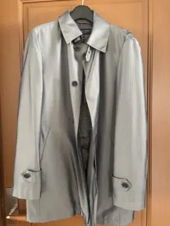 シルバー ストライプ トレンチコート