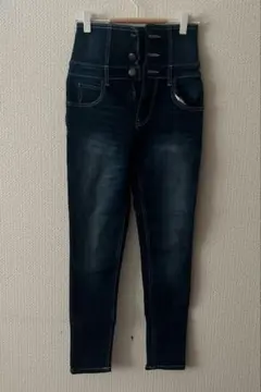 ハイウエスト スキニーデニム XS ダークブルー