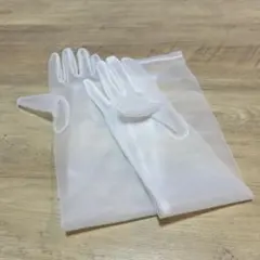 ウェディンググローブ ロング シアー素材