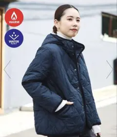 BEAMSHEART ビームス キルティング ブルゾンM フード取り外し可