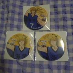 黒子のバスケ　黄瀬涼太　フラッグ　グリッター　缶バッジ　10th