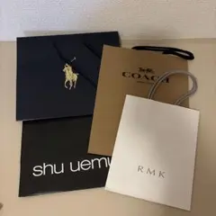 ショップ袋セット（Polo, COACH, shu uemura, RMK）