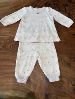 ミキハウス 80サイズ ベビーパジャマ　うさぎ　ピンク　女の子