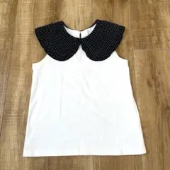 BREEZE ドット襟　ノースリーブトップス 130