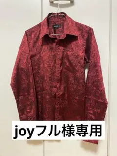 Shinehill 赤 花ドクロ柄 長袖シャツ M