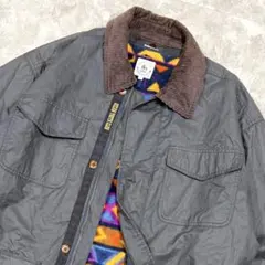 90s オイルドジャケット フリース ライナー付き ロングコード コーデュロイ