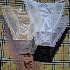 Mサイズ 6枚セット リボン装飾 サテン レース 人気ショーツ