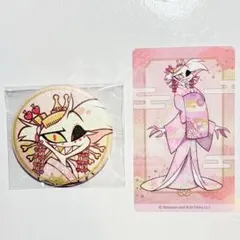 ハズビンホテルへようこそ　和服　缶バッジ　クリアカード　エンジェルダスト