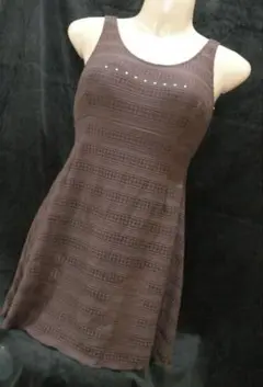 【送料込】ブラウン ワンピース水着 13L