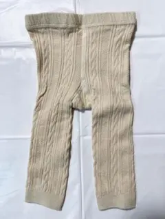ベビータイツ⭐︎アイボリー ケーブル編み レギンス 50-60cm
