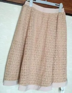 earth スカート リバーシブル 無地 白 ベージュ  アース