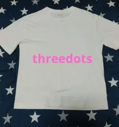 threedots ホワイト Tシャツ 半袖 コットンＬサイズのサムネイル