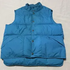 ジ*ス様 80年代　USA製　青色 ノースリーブ ダウンベスト　アウトドア　キャ