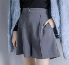 mystic ピンタックショートパンツ グレー