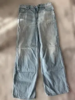 UNIQLO ワイドレッグデニム ライトブルー