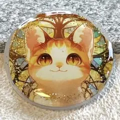 No.693 レジン ヘアゴム キーホルダー ピンバッジ 猫ねこ紫陽花 - メルカリ