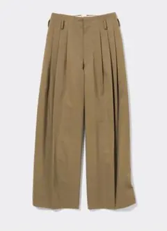 GU タックワイドパンツ beautiful people ブラウン Mサイズ