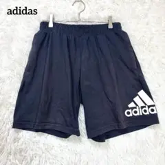 アディダス ハーフパンツ L ネイビー スポーツ 短パン コットン　ウエストゴムのサムネイル