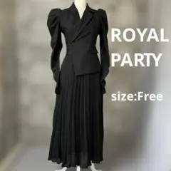 【ROYAL PARTY】ロイヤルパーティ　プリーツジャケットワンピース　F