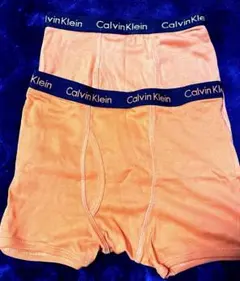 《2枚セット》　Sサイズ　カルバンクライン　ボクサーパンツ オレンジ