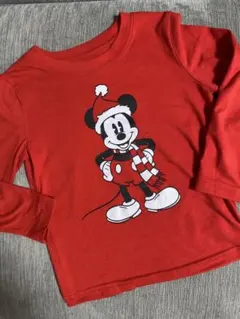 ディズニー ミッキーマウス キッズ クリスマス トップス 赤 4T 100cm
