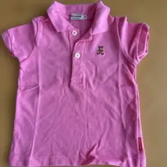 【新品未使用】ミキハウス ポロシャツ 80サイズ ピンク