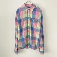 HOLLISTER ホリスター チェックシャツ Sサイズ ワンポイントのサムネイル